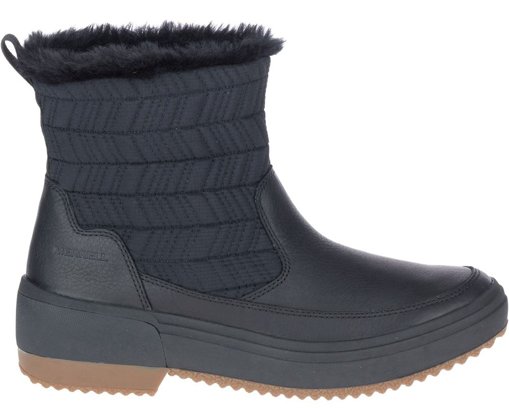 Merrell Støvler Dame - Haven Bluff Polar Waterproof - Sort - CKZ450683